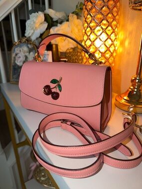 Coach Cherry Tilly 23 Candy Pink Leather Bag NWT Rare